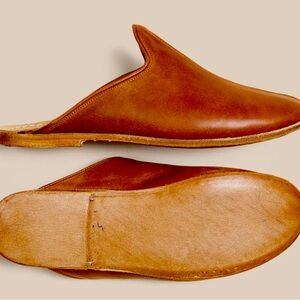 Women’s Brown Leather Slip-On Shoes
